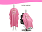 Capas de peluquería antifluidos-Rosadas - Miniatura 3