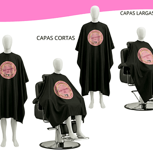 Capas de peluquería antifluidos-Negra