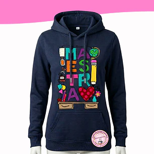 Polerón Educadora diseño Maestra Frontal