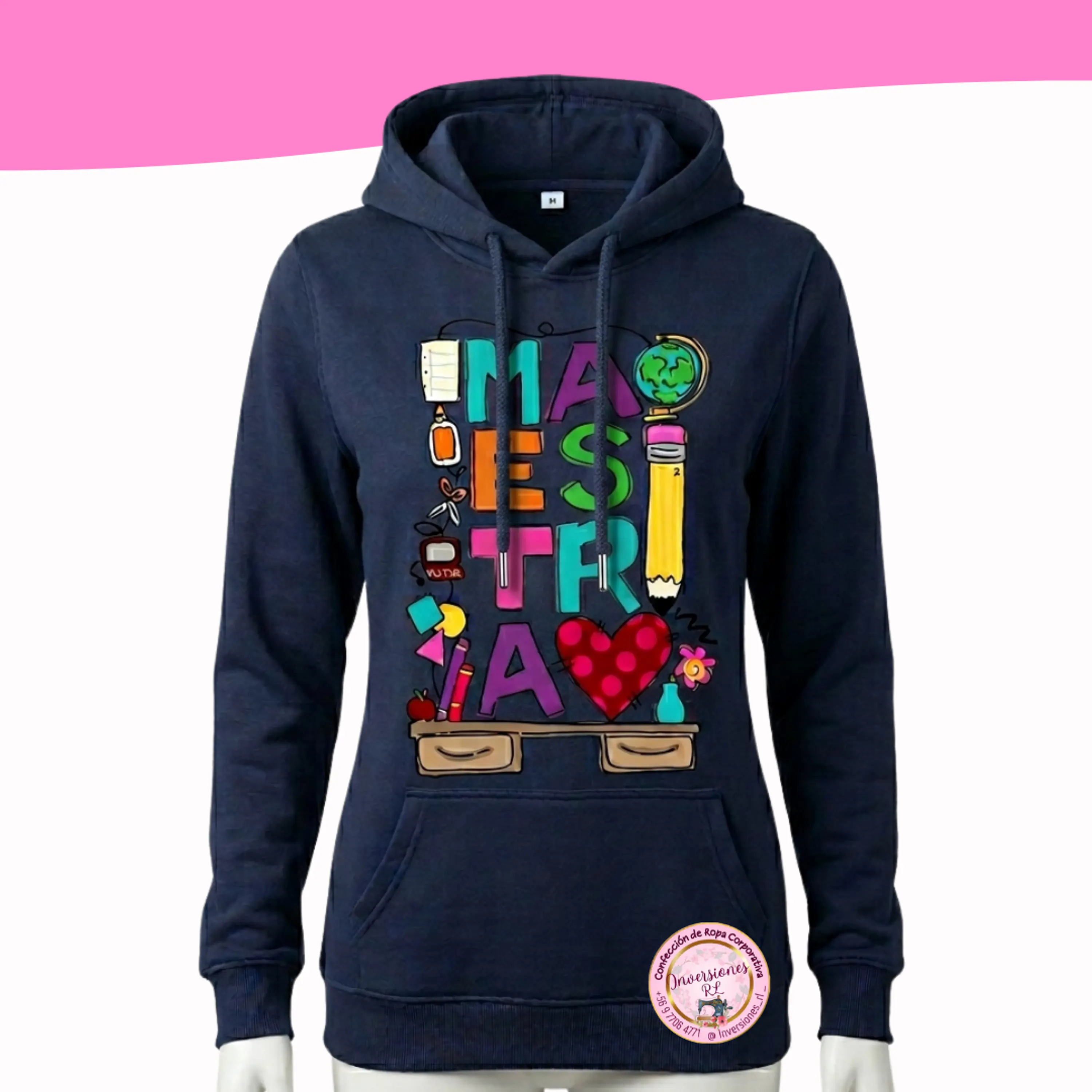 Polerón Educadora diseño Maestra Frontal 1