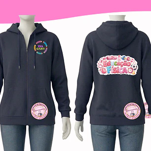 Polerón Educadora diseño  Educación Física Frontal y espalda