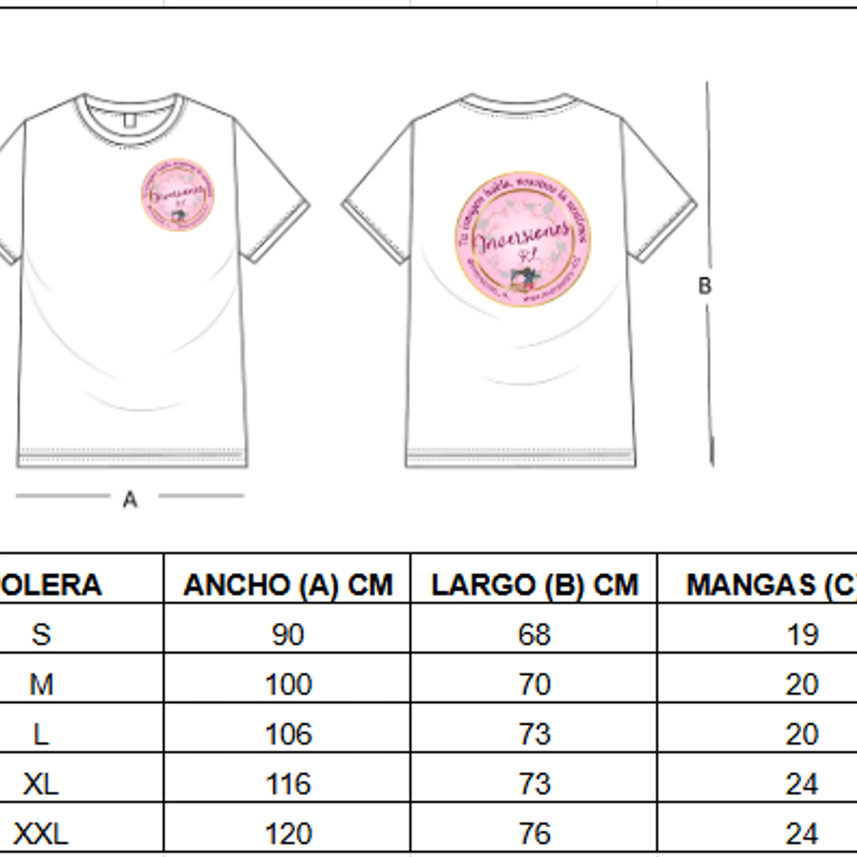 Poleras personalizadas logo frontal y en espalda 2