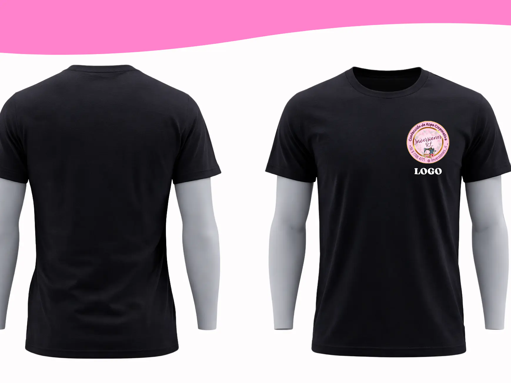 Poleras personalizadas logo frontal chico 1