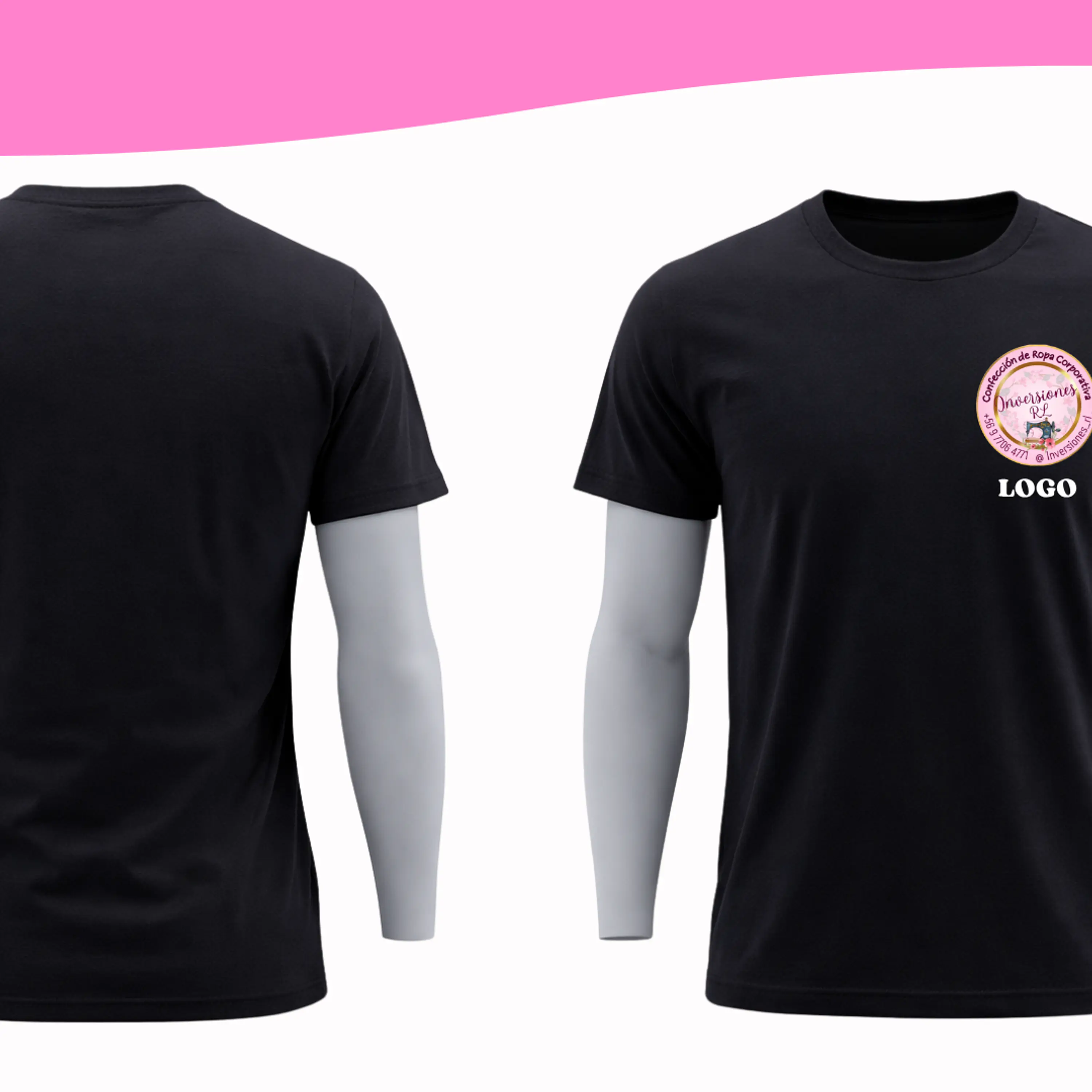 Poleras personalizadas logo frontal chico 1