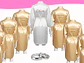 Batas satinadas para matrimonios, eventos y celebraciones - Miniatura 5