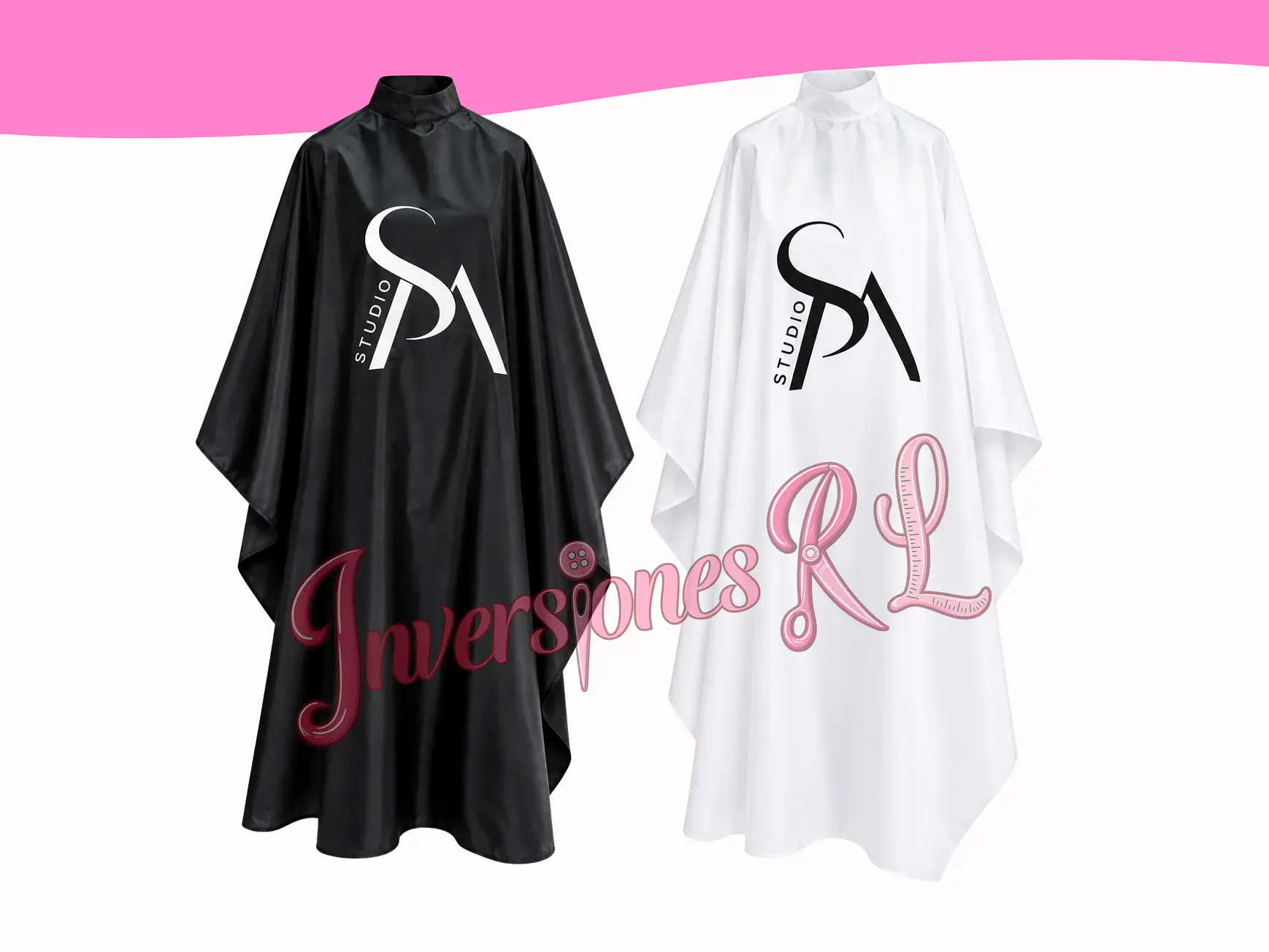 Capas de peluquería antifluido (Personalización en Vinilo textil) 2