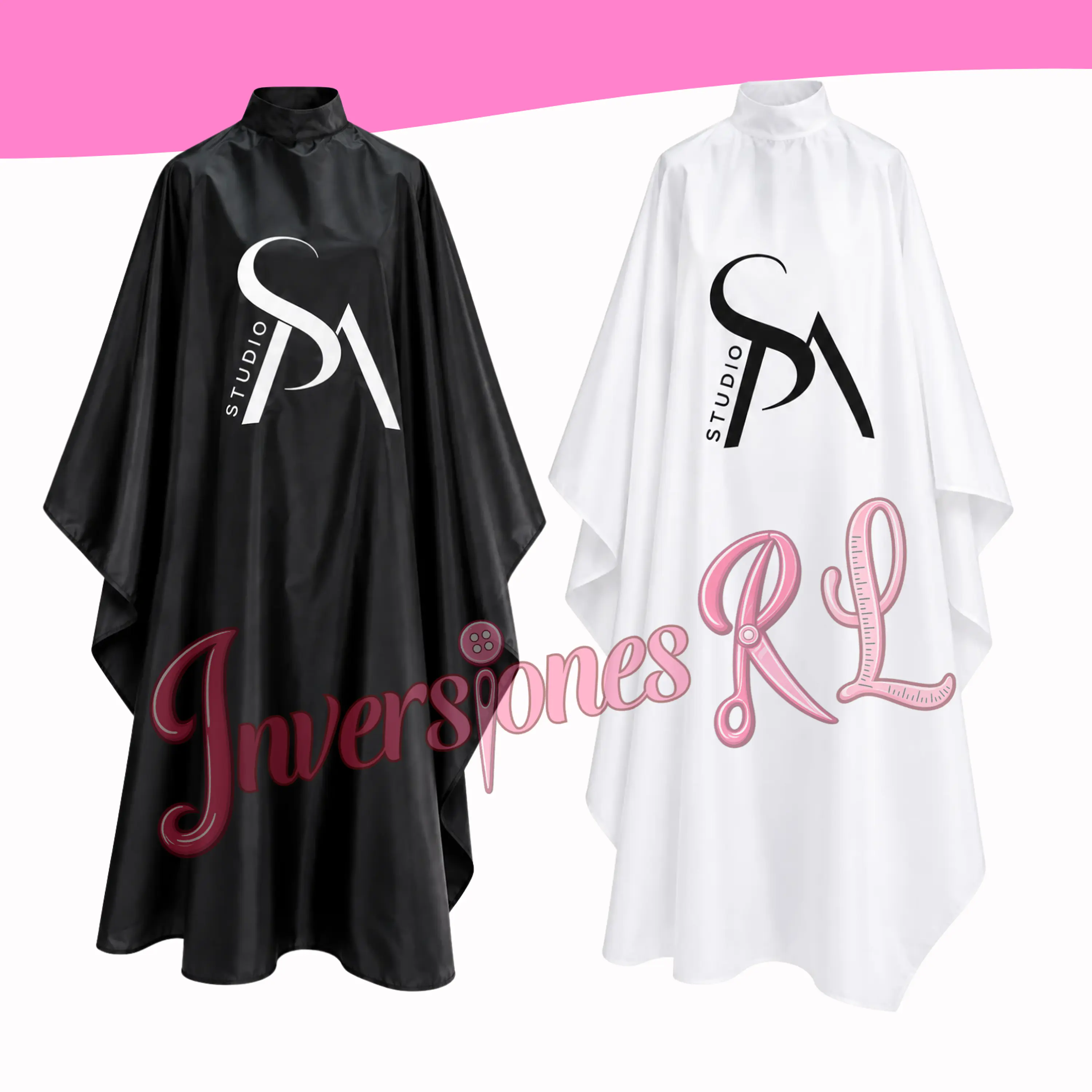 Capas de peluquería antifluido (Personalización en Vinilo textil) 2
