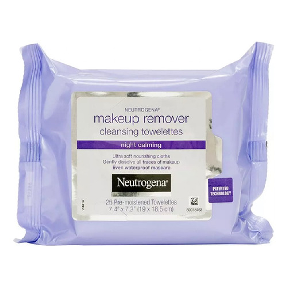 Toallas Desmaquillantes Neutrogena Night Calming 25 Uni.