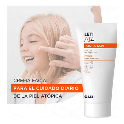 Crema Facial Emoliente Para Piel Atópica Leti At4 50 Ml