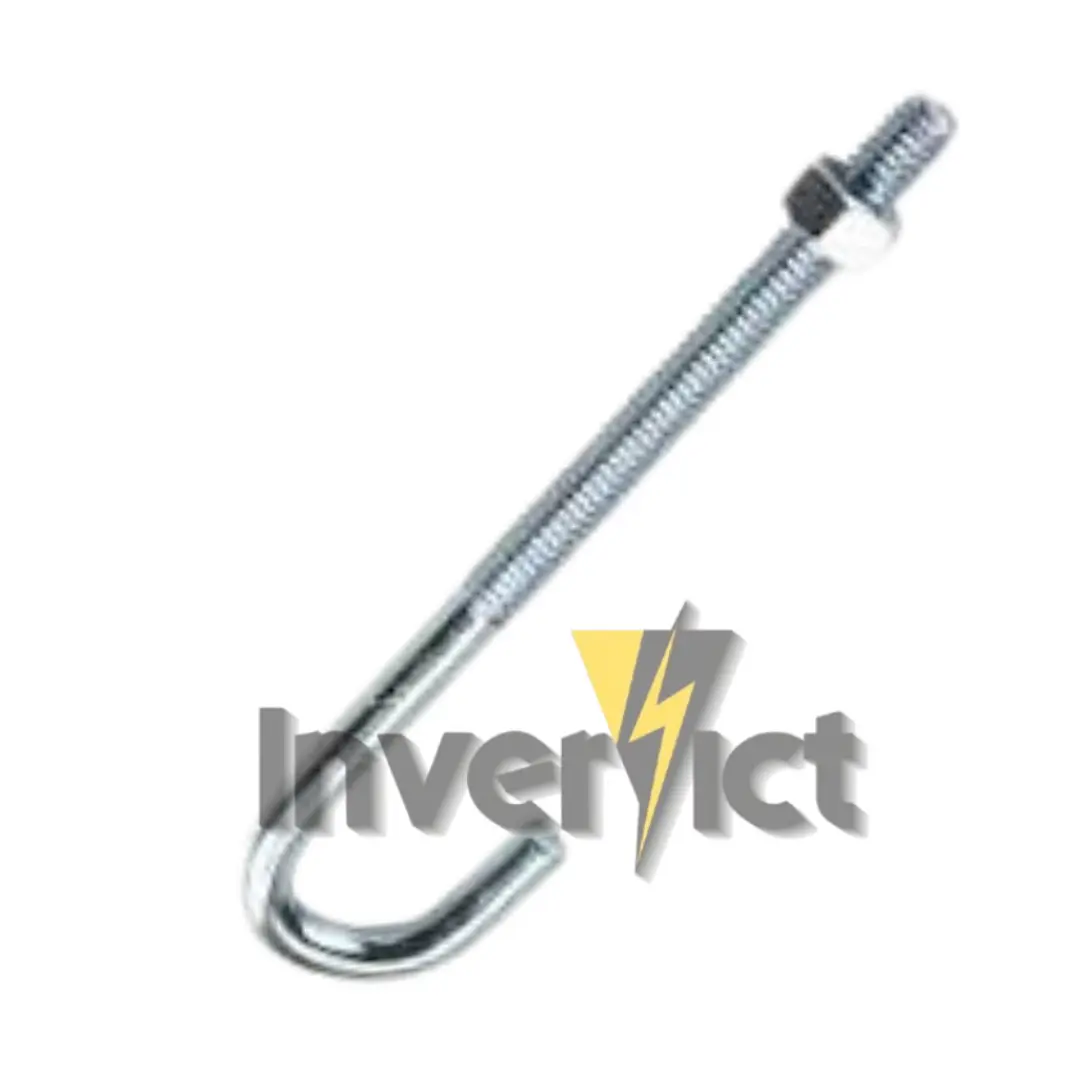 GANCHO J CON GALBANIZADO MECANICO PARA CERCO ELECTRICO MEDIDA  ¼ -20 X 4-1/2  100 UND 2
