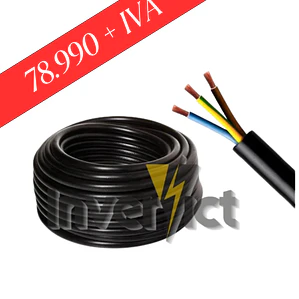 CORDON NEGRO 3X0,75 MM ROLLO  100 MTS