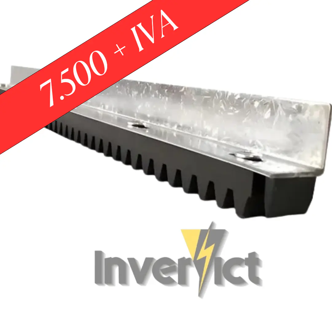 CREMALLERA RESIDENCIAL DE ACERO + NYLON NEGRA (POP) 1 METRO  1