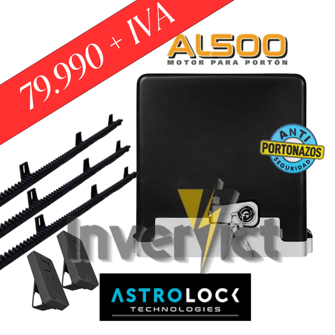 KIT ASTROLOCK MOTOR 500KG ESTANDAR - 3 CREMALLERAS  1