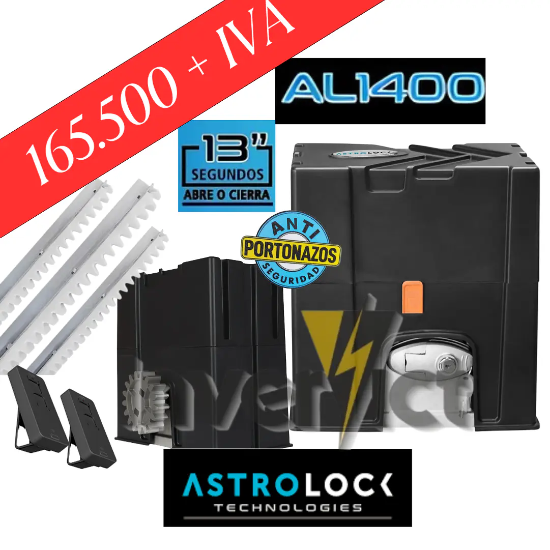 KIT ASTROLOCK MOTOR 1400 KG - 3 CREMALLERAS  1