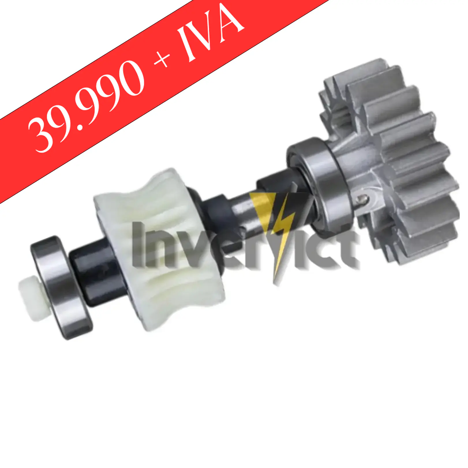 EJE CENTRAL COMPLETO CON PIÑON DE ACERO Z18 PARA MOTOR DZ CUBE Y DZ RIO MARCA PPA 1