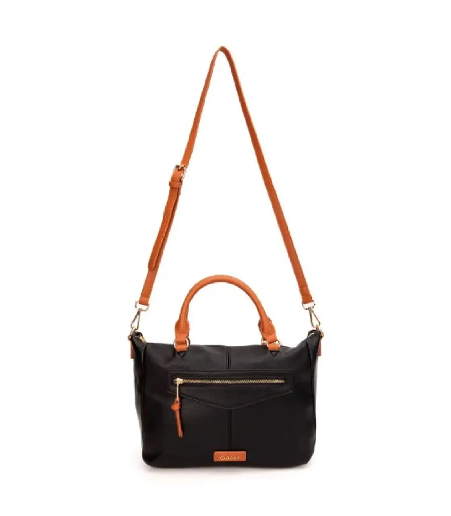 Cartera Dos Asas Mediana Negro 1