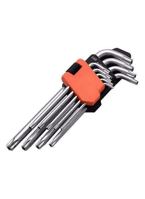 Llaves Torx 9 Piezas Set Extra Largo