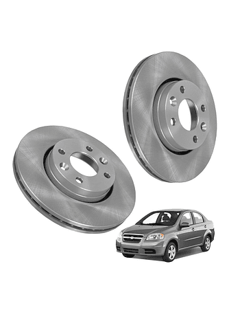  Discos de Frenos Delantero Chevrolet Aveo Sedan 2009 2016 (PAR)