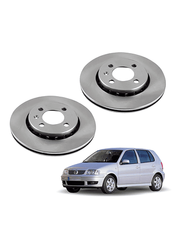 Discos de Frenos Delantero Volkswagen Gol G3 2000 2009 Polo 1994 2003 (PAR)