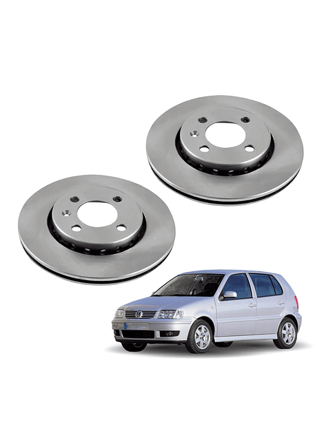 Discos de Frenos Delantero Volkswagen Gol G3 2000 2009 Polo 1994 2003 (PAR)