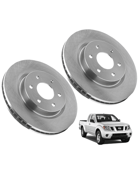  Discos de Frenos Delantero Nissan NP300 Navara 2009 2015 (PAR)