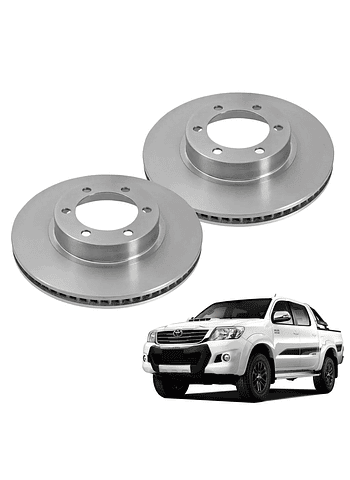  Discos de Frenos Delantero Toyota Hilux DX Vigo 2012 2015 Hilux Revo Prado 4Runner 2016 2022 (PAR)