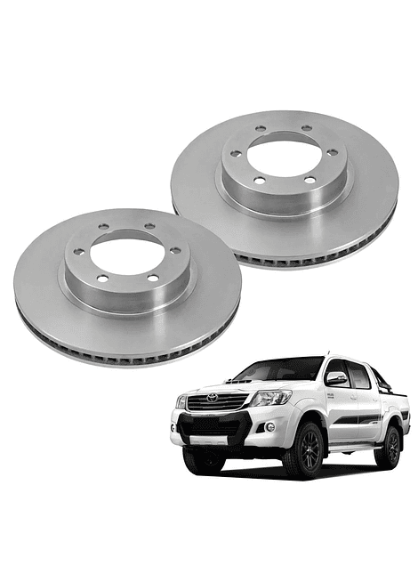  Discos de Frenos Delantero Toyota Hilux DX Vigo 2012 2015 Hilux Revo Prado 4Runner 2016 2022 (PAR)