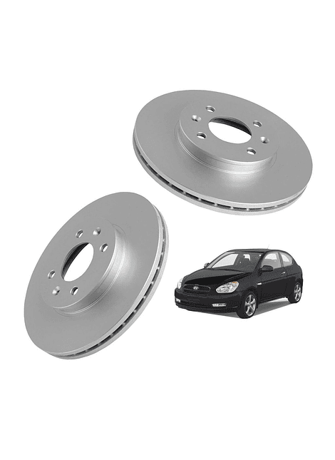 Discos de Frenos Delantero Hyundai Accent 2006 2010 (PAR)