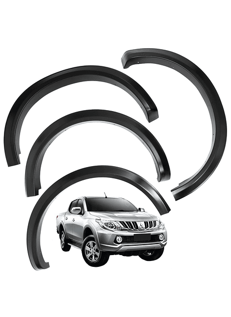 Kit Extensiones De Tapa Barro Slim Fender Mitsubishi L200 2016 2018