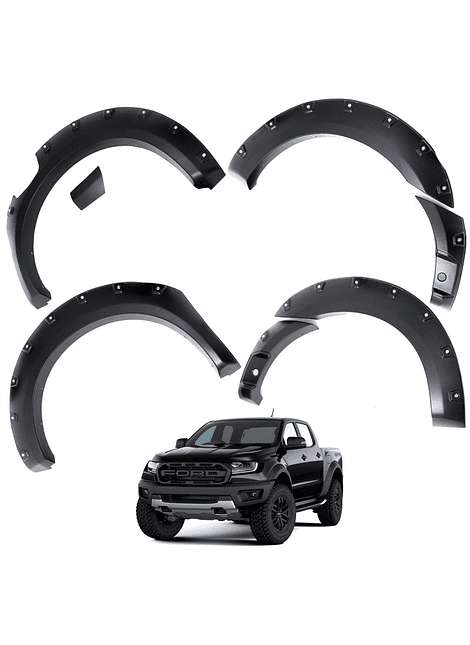 Kit Extensiones De Tapa Barro Versión Offroad Ford Ranger 2019 2021