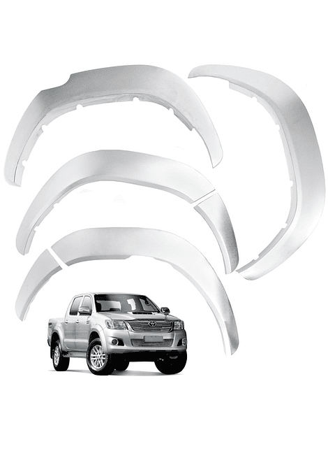 Kit Extensiones De Tapa Barro Versión Plata Con Relieve - Textura Toyota Hilux Revo SR 2016 2020