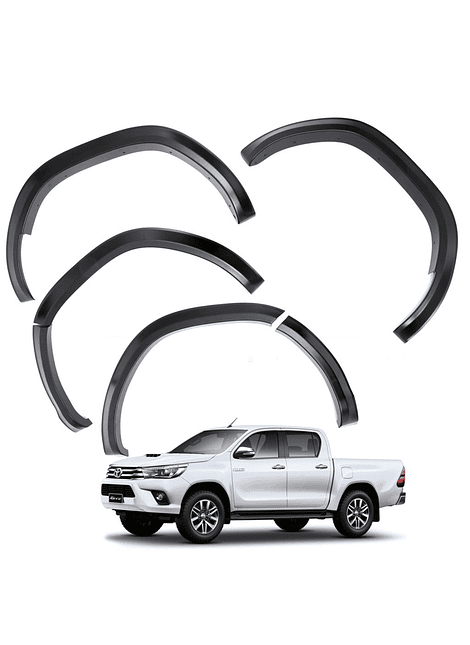 Kit Extensiones De Tapa Barro Slim Fender Toyota Hilux Revo SR 2016 2020