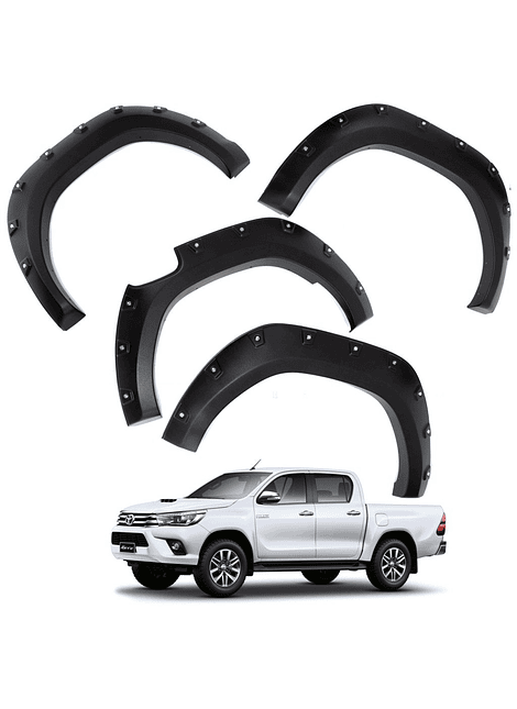 Kit Extensiones De Tapa Barro Versión Offroad Toyota Hilux Revo SR 2016 2020
