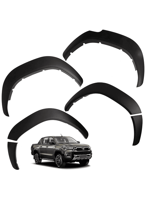 Kit Extensiones De Tapa Barro Tipo Original Toyota Hilux Revo SR 2016 2020