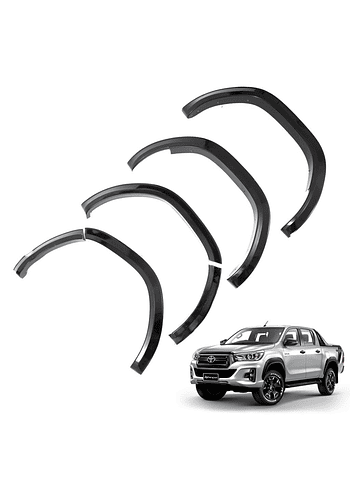Kit Extensiones De Tapa Barro Slim Fender Toyota Hilux Rocco 2019 2021 