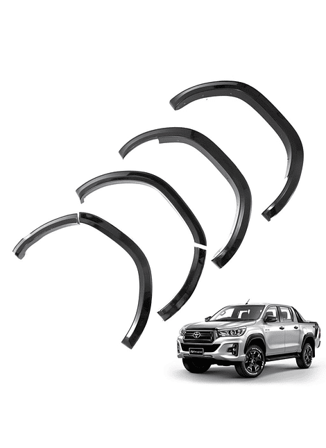 Kit Extensiones De Tapa Barro Slim Fender Toyota Hilux Rocco 2019 2021 