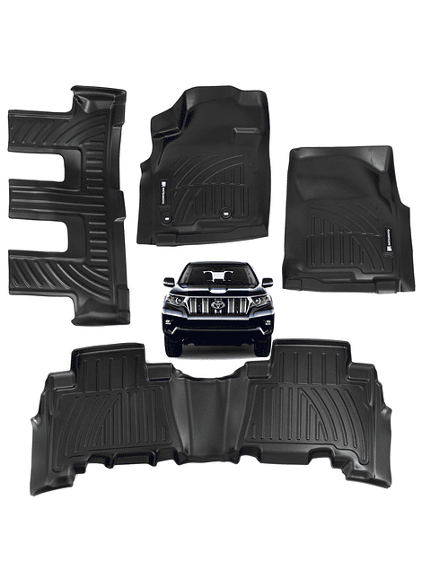 Set De Pisos Calce Perfecto Toyota Prado 2018 2022 3 Filas De Asientos