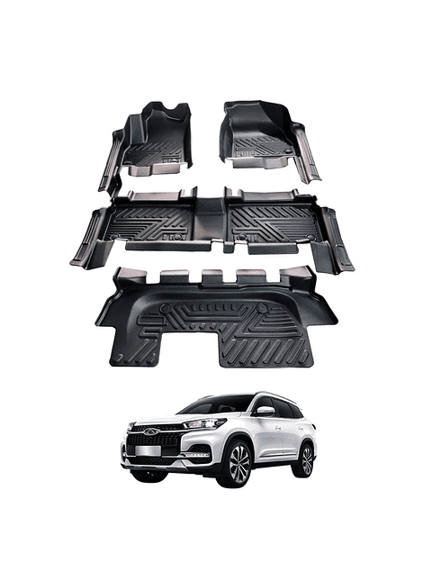 Set De Pisos Calce Perfecto Chery Tiggo 8 / Tiggo 8 Pro 2022 2025 3 Filas De Asientos
