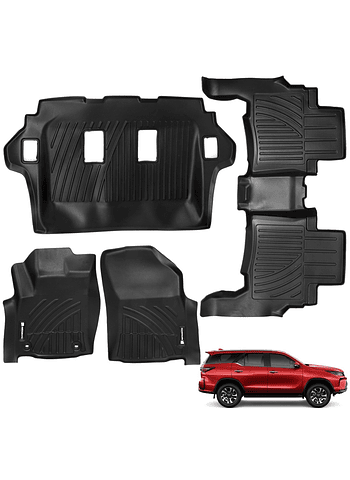 Set de Pisos Tipo Bandeja Toyota Fortuner 2017 2025 3 FILAS DE ASIENTO