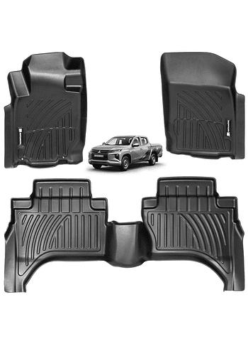 Set de Pisos Tipo Bandeja Mitsubishi L200 2016 2023 3D