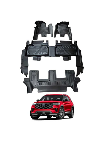 Set de Pisos Calce Perfecto Ford Explorer 2020 2024 3 filas de asientos 5D