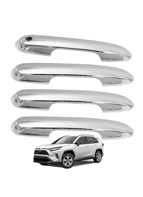 Set Cubre Manillas Toyota RAV4 2019 2021 Cromo