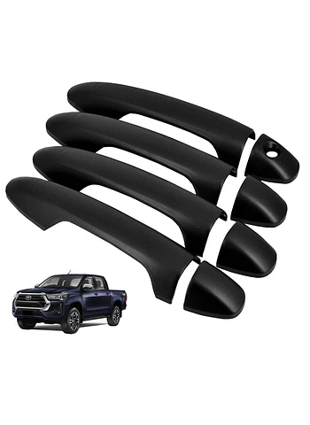 Set Cubre Manillas Toyota Hilux Revo 2016 2020 Black Edition