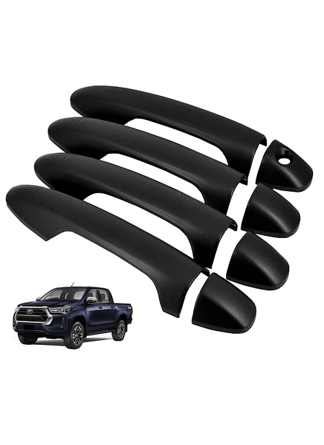 Set Cubre Manillas Toyota Hilux Revo 2016 2020 Black Edition