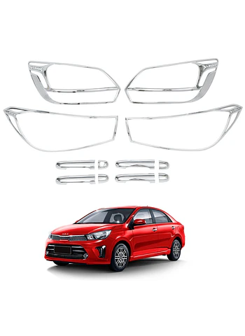 Kit Decorativo Exterior Cromo Para Kia Soluto 2019 2022