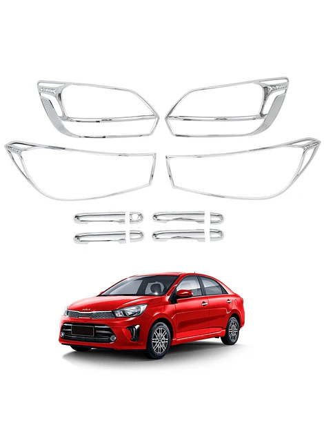 Kit Decorativo Exterior Cromo Para Kia Soluto 2019 2022