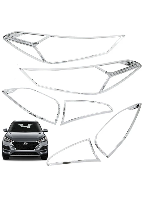 Kit Decorativo Exterior Cromo Hyundai Tucson 2019 2022 Sin Manillas