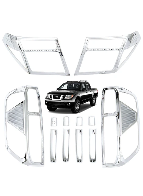 Kit Decorativo Exterior Cromo Nissan NP300 Navara 2009 2015