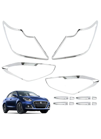 Kit Decorativo Exterior Cromo Para Suzuki Dzire 2018 2022