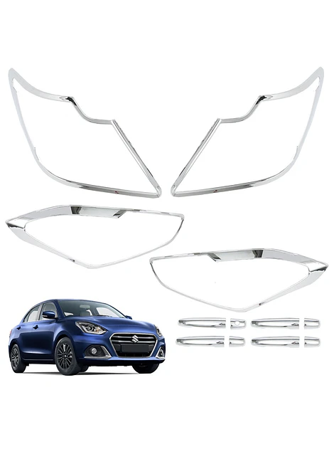 Kit Decorativo Exterior Cromo Para Suzuki Dzire 2018 2022